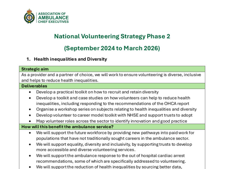 The National #Ambulance Volunteering Strategy demonstrates our commitment to supporting and enhancing #volunteering opportunities in the ambulance sector and wider healthcare.

Phase 1 launched in Jan 2023, and we have just published Phase 2.  

Read it at aace.org.uk/national-ambul…