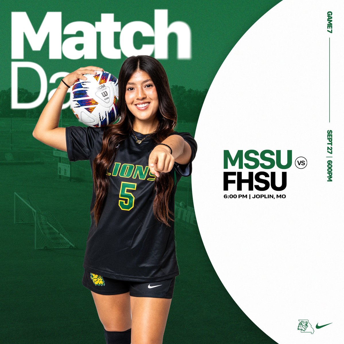 GAME DAY vs Fort Hays State University
⏰ -- 6:00PM
📍-- Hal Bodon Field | Joplin, MO
🖥️-- mssulions.com/coverage
📺-- themiaanetwork.com