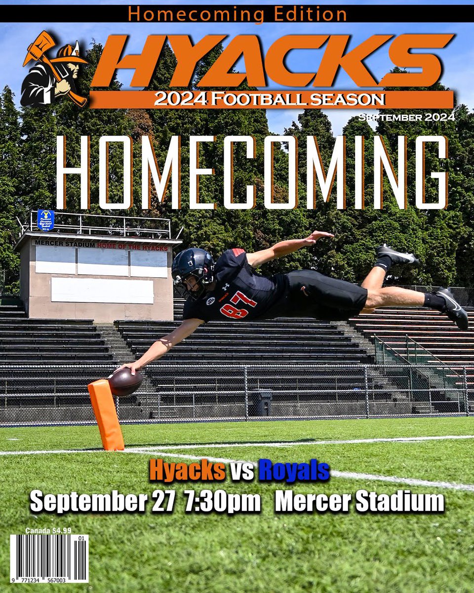 NWSS Hyack Football (@hyackfootball) on Twitter photo The time has come... 🔥 🪓 🏈 Hyacks Homecoming takes place tonight!
5:30 PM - Pregame festivities like kids bouncy castle, Grey Cup trophy appearance & more
7:30 PM- Kickoff versus Handsworth Royals
We also have some cool halftime performances
<a href="/BCHSFB/">BC HS Football</a> <a href="/RCHFC/">Hyacks Youth Football</a> <a href="/NWSSAthletics/">nwss athletics!</a> The time has come... 🔥 🪓 🏈 Hyacks Homecoming takes place tonight!
5:30 PM - Pregame festivities like kids bouncy castle, Grey Cup trophy appearance & more
7:30 PM- Kickoff versus Handsworth Royals
We also have some cool halftime performances
<a href="/BCHSFB/">BC HS Football</a> <a href="/RCHFC/">Hyacks Youth Football</a> <a href="/NWSSAthletics/">nwss athletics!</a>