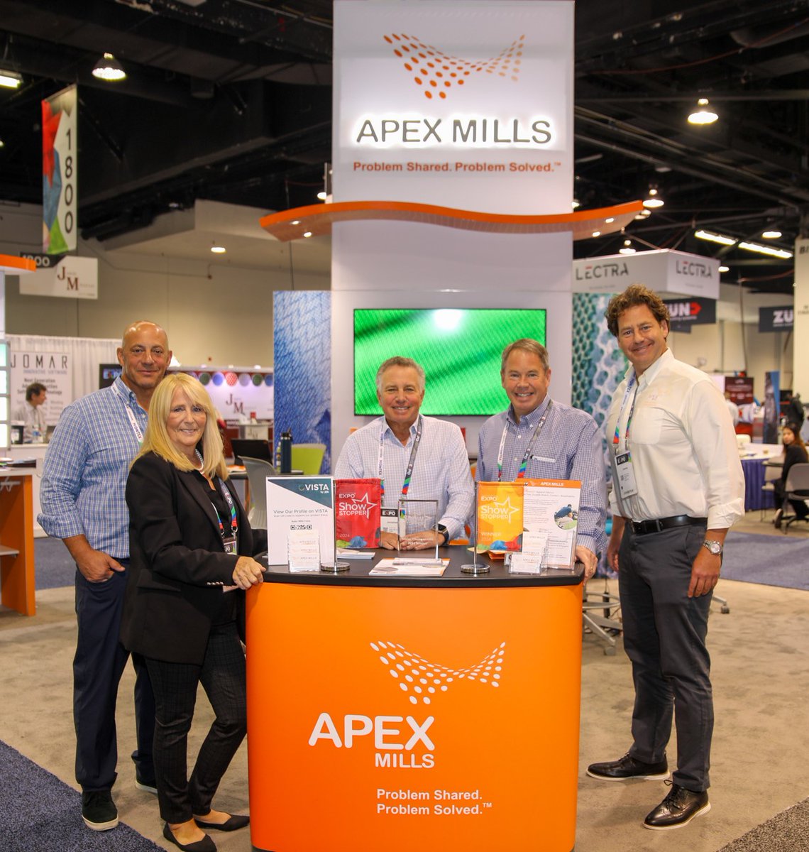 Congratulations to all Apex Mills teams for winning the ATA Expo 2024 Stopper Award for our Power Net Style 90201 breathable fabric with two-way stretch for medical, orthopedic, military, compression, and apparel market applications!