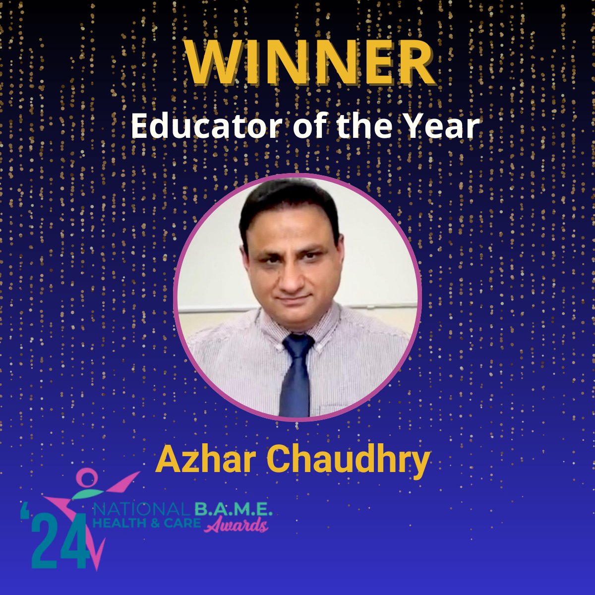 BAME_HCAwards's tweet photo. Congratulations @azharch92 @ThistlemoorMC presented by @ppvernon 
#Awards #Winner #BAMEHCA https://t.co/iDudWkVD0f