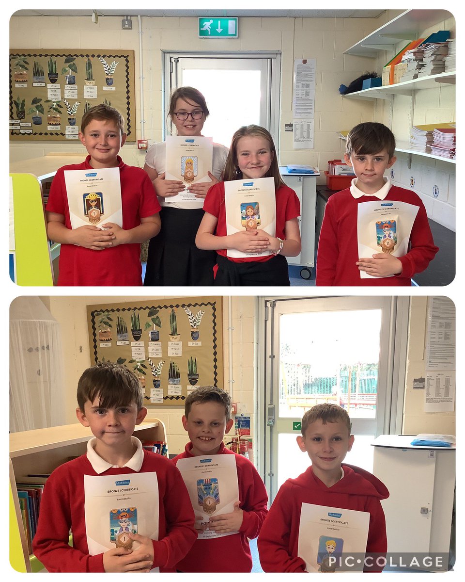 Well done to our Mathletics certificate winners, great maths work at home!