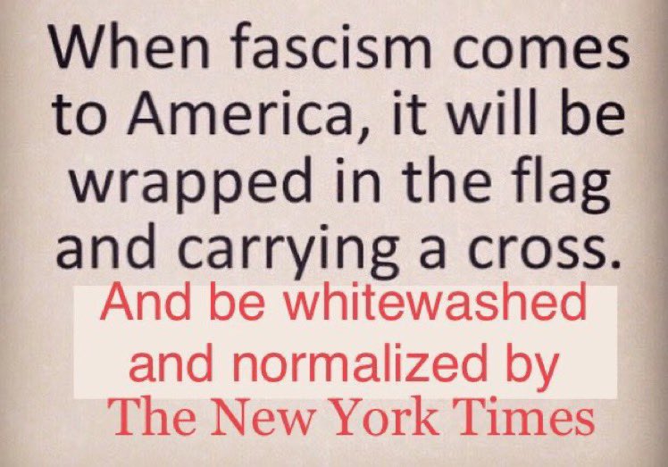 MediaBusters6's tweet photo. @RawStory We the People know
@nytimes is the WORST
But they desperately need to play out their #pollshit &amp; focus on the odds rather than the stakes
They are not alone
Every day #CorporateMediaFails US
They continue to enable, minimize &amp; sane wash the deranged ravings of an insane lunatic https://t.co/likP0hBSBy