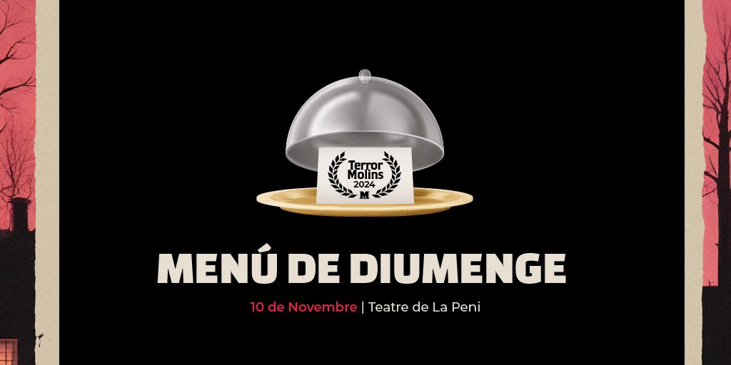 TerrorMolins (@terrormolins) on Twitter photo Un diumenge èpic i en família! 🍴Aquest serà el menú del 10 de novembre al <a href="/teatredelapeni/">Teatre de La Peni</a> :
- Azrael 17:00 h
- La sustancia 18:45 h
- V/H/S/Beyond 21:25 h
🎟️ Entrades disponibles per cada sessió: entradas.codetickets.com/entradas/festi…
#terrormolins23 #terrormolins Un diumenge èpic i en família! 🍴Aquest serà el menú del 10 de novembre al <a href="/teatredelapeni/">Teatre de La Peni</a> :
- Azrael 17:00 h
- La sustancia 18:45 h
- V/H/S/Beyond 21:25 h
🎟️ Entrades disponibles per cada sessió: entradas.codetickets.com/entradas/festi…
#terrormolins23 #terrormolins