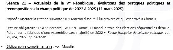 Plutôt fan d’un des sujets d’exposé que j’ai donné à mes étudiant·es cette année 👀