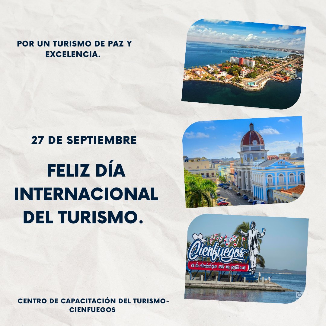 CCTcfgos's tweet photo. ¡Felíz Día a todos los que formamos parte de este sector! 🥳🧳
El 27 de Septiembre de 1980 en España, la OTM proclamó la fecha con el propósito de dar a conocer la importancia del #turismo en la economía, además de fomentar la conservación de la #Cultura. https://t.co/upbuSbtVqs
