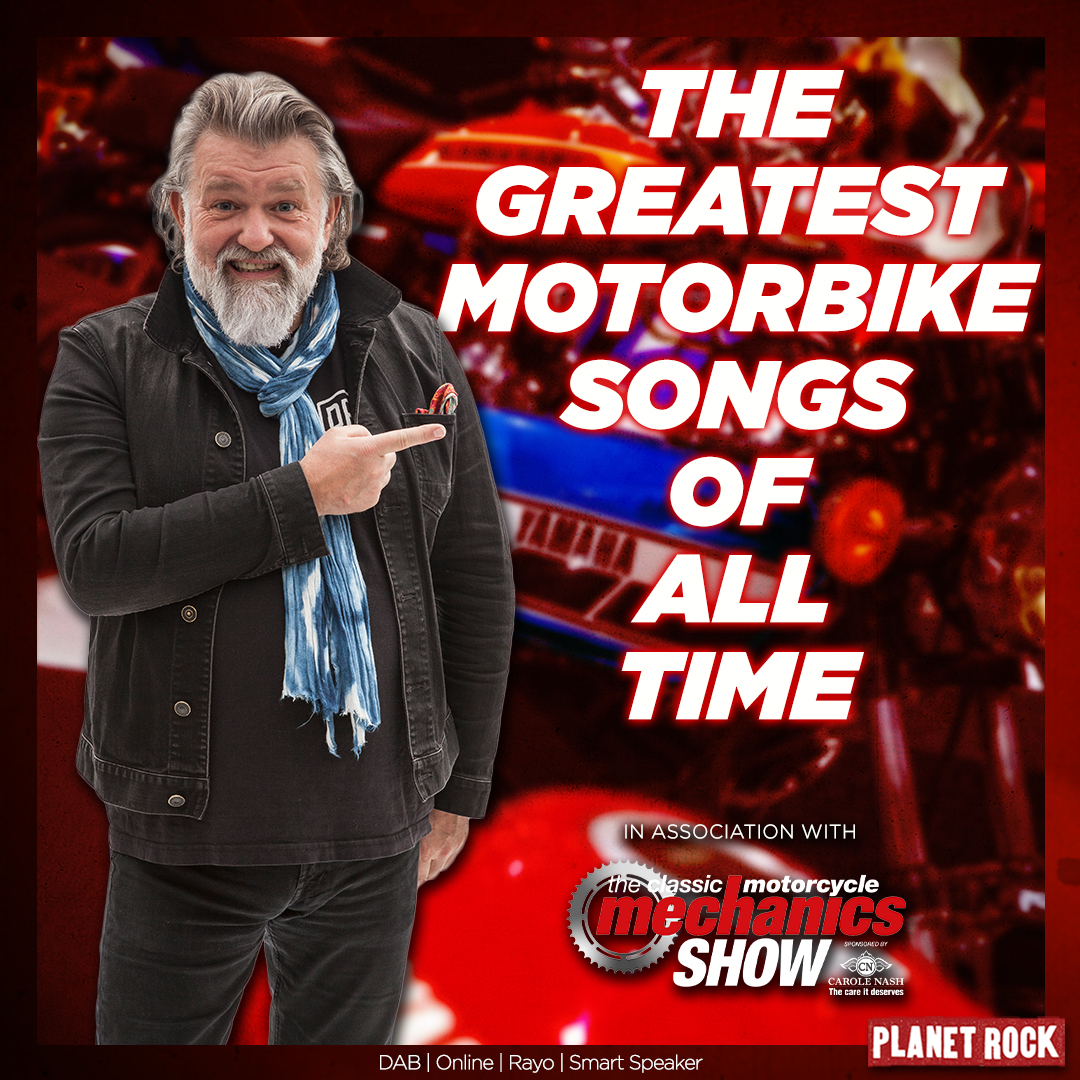 Planet Rock (@planetrockradio) on Twitter photo Our old pal Si King of the <a href="/HairyBikers/">Hairy Bikers</a> rejoins Planet Rock to play the greatest motorbike songs of all time, as voted for by you!
Listen this Sunday from 7pm, and catch it after on-demand afterwards
🔊 planetrock.com | DAB | speaker | <a href="/HelloRayoUK/">Rayo</a> app
<a href="/CMMmag/">Classic Motorcycle Mechanics</a> Our old pal Si King of the <a href="/HairyBikers/">Hairy Bikers</a> rejoins Planet Rock to play the greatest motorbike songs of all time, as voted for by you!
Listen this Sunday from 7pm, and catch it after on-demand afterwards
🔊 planetrock.com | DAB | speaker | <a href="/HelloRayoUK/">Rayo</a> app
<a href="/CMMmag/">Classic Motorcycle Mechanics</a>