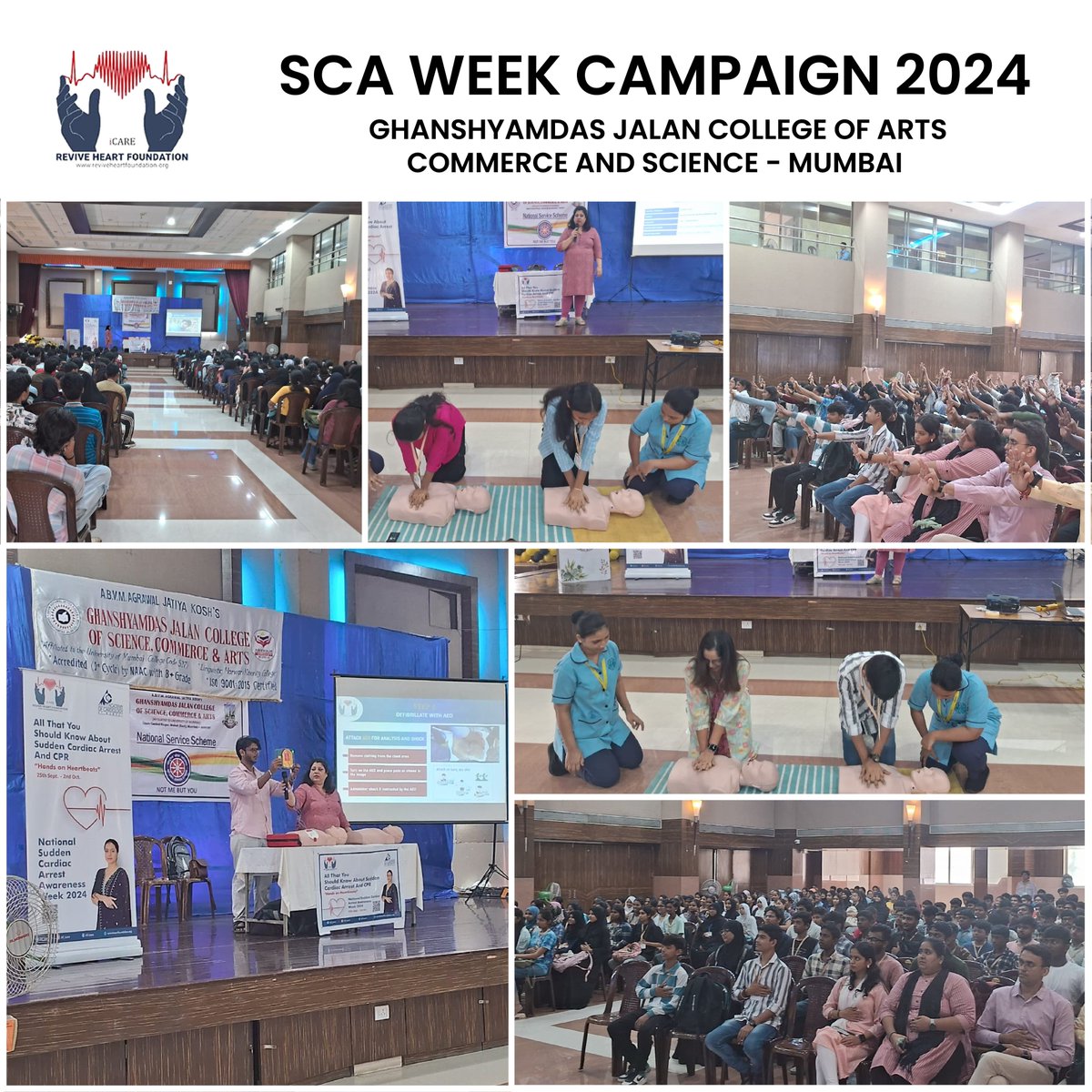 rhf_icare's tweet photo. SCA Awareness Campaign 2024❤️
Ghanshyamdas Jalan College of Arts Commerce and Science - Mumbai
#SCAAware2024 #SaveLives #KnowCPR #HeartSafety #CardiacArrest #SuddenCardiacArrest #SCAEducation #CPRSavesLives https://t.co/E3Q0RzZ9UN