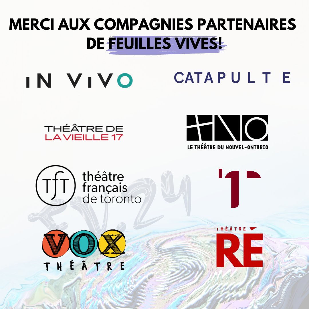 🤩 Nous tenons à remercier chaleureusement les compagnies partenaires de 𝙁𝙚𝙪𝙞𝙡𝙡𝙚𝙨 𝙫𝙞𝙫𝙚𝙨 2024

Vous avez fait de cette 7e édition un franc succès; votre appui vaut de l’or! 💕