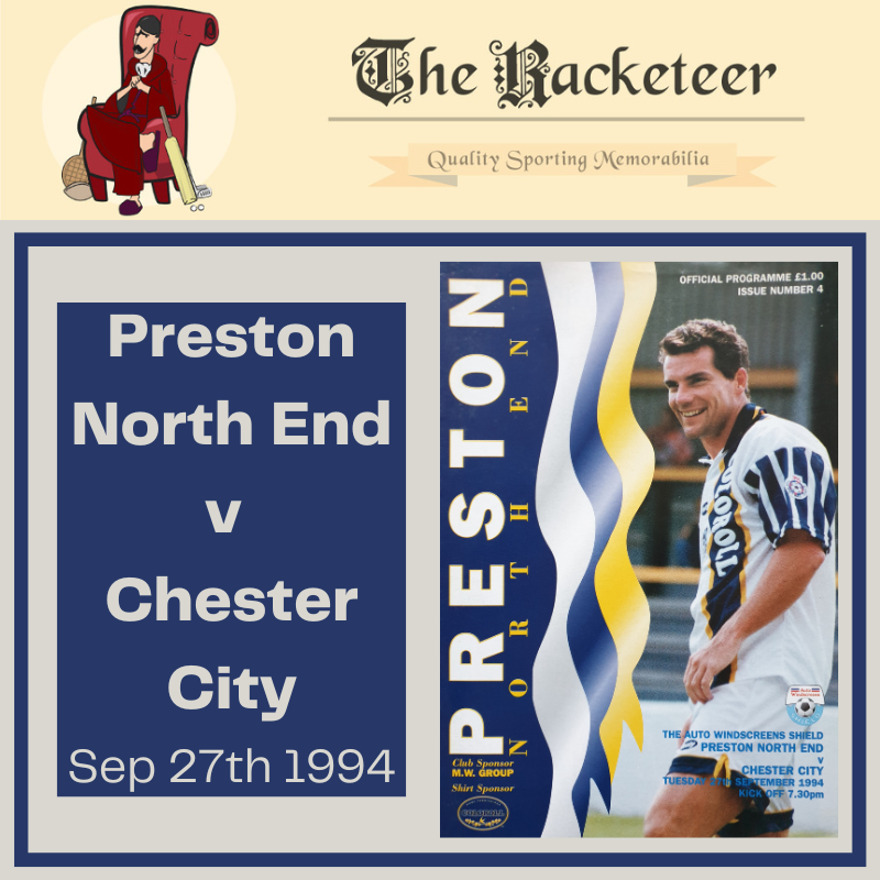 We like the "scarfy" effect on this <a href="/pnefc/">Preston North End FC</a> programme, from their <a href="/AutoWindscreens/">Auto Windscreens</a> Shield game against <a href="/ChesterFC/">Chester FC</a> - played #OnThisDay in 1994

#footballprogrammes #preston #Chester <a href="/PrestonNE/">PNEFC</a> 

the-racketeer.co.uk/other-cups-162…