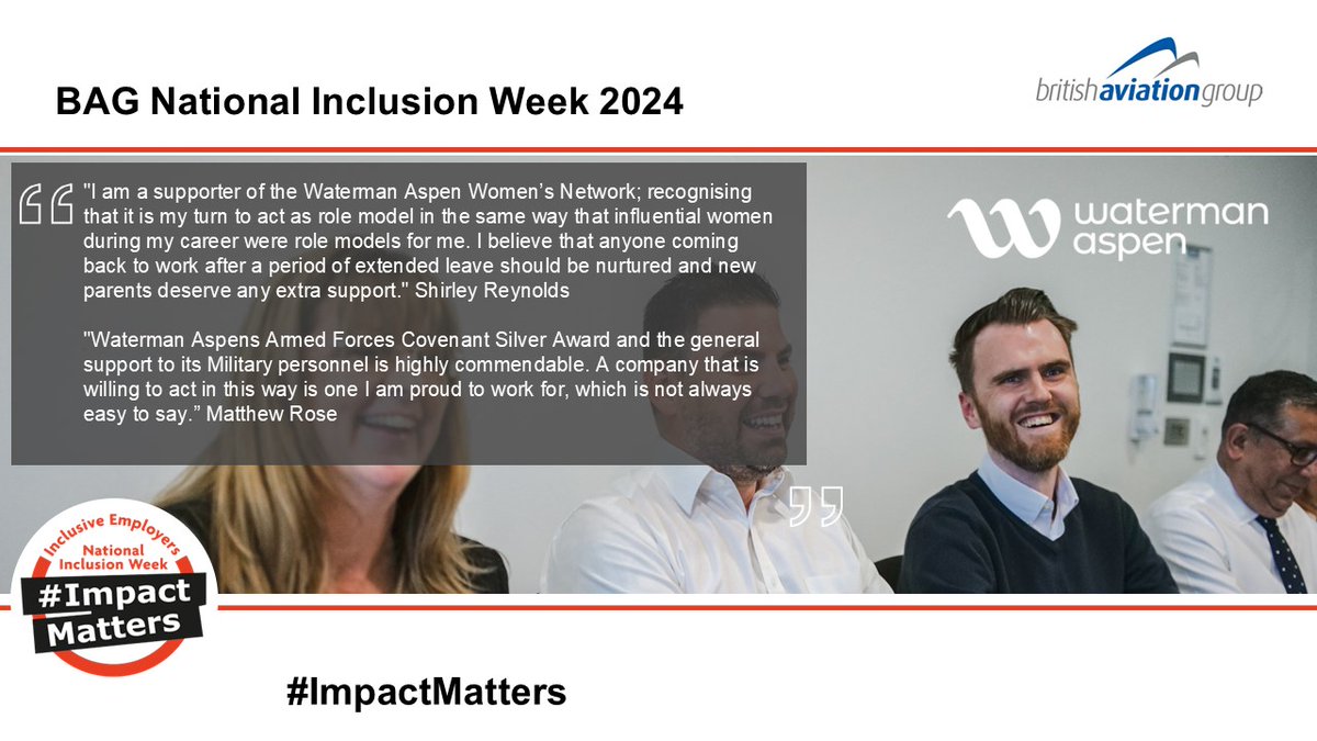 BritishAviationGroup (@britishaviation) on Twitter photo National Inclusion Week 2024 #ImpactMatters – a call-to-action to everyone in your organisation from leaders to inclusion professionals through to teams & individuals. Today we highlight a member spotlight from
<a href="/watermanaspen/">Waterman Aspen</a>! National Inclusion Week 2024 #ImpactMatters – a call-to-action to everyone in your organisation from leaders to inclusion professionals through to teams & individuals. Today we highlight a member spotlight from
<a href="/watermanaspen/">Waterman Aspen</a>!