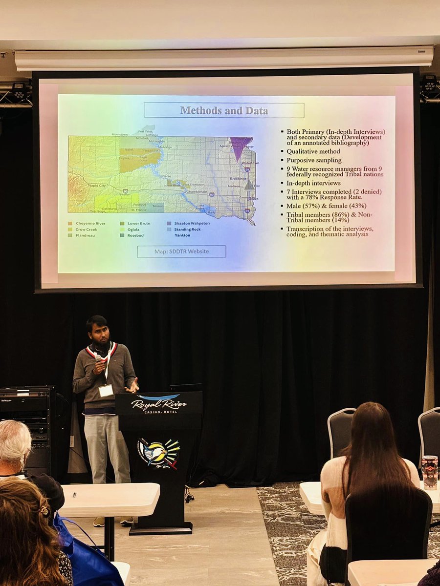 Hossanazmal's tweet photo. The Great Plains Tribal Water Alliance's (GPTWA) Annual Water and Climate Conference 2024 was a blast. The two-day conference, which took place at the Royal River Hotel and Casino, Flandreau Sioux Tribal Reservation in South Dakota from September 18 - 19, was a great success. https://t.co/1zzlcGO74u
