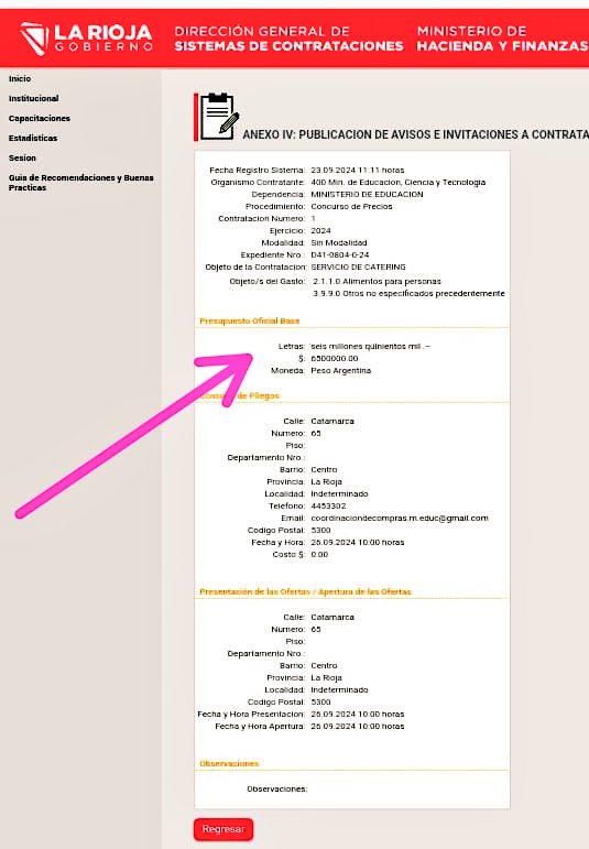 El <a href="/mineducacion2/">MinEducacionLaRioja</a> dice que no puede aumentar los salarios de los docentes ni arreglar las escuelas, pero le sobra plata para pagar #catering.