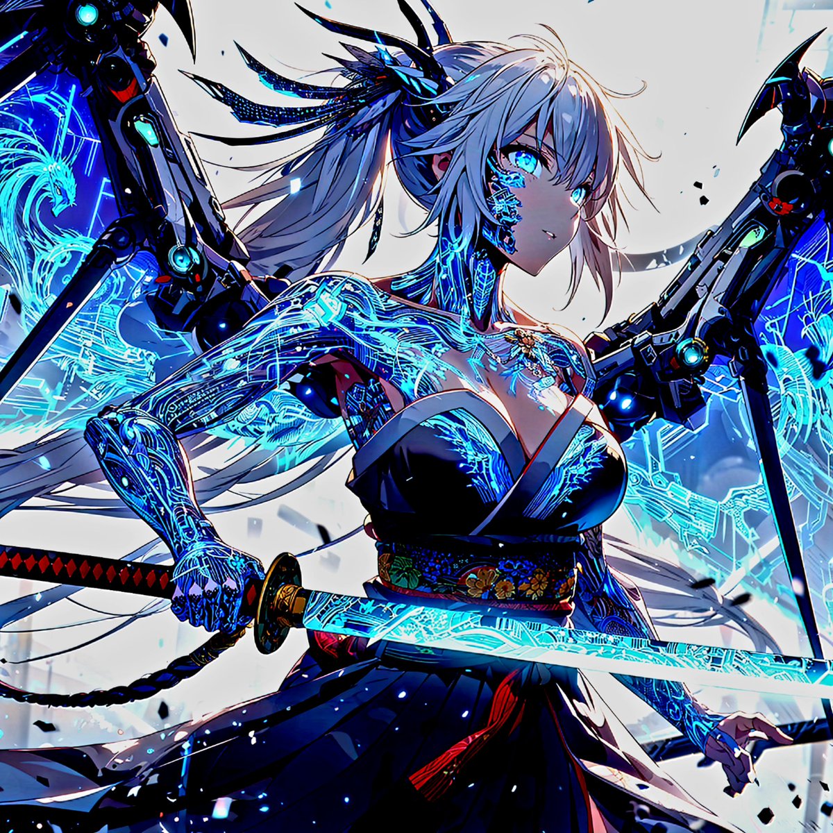 sarasara_aiart's tweet photo. Samurai Cyberd https://t.co/lnwLszKUwv