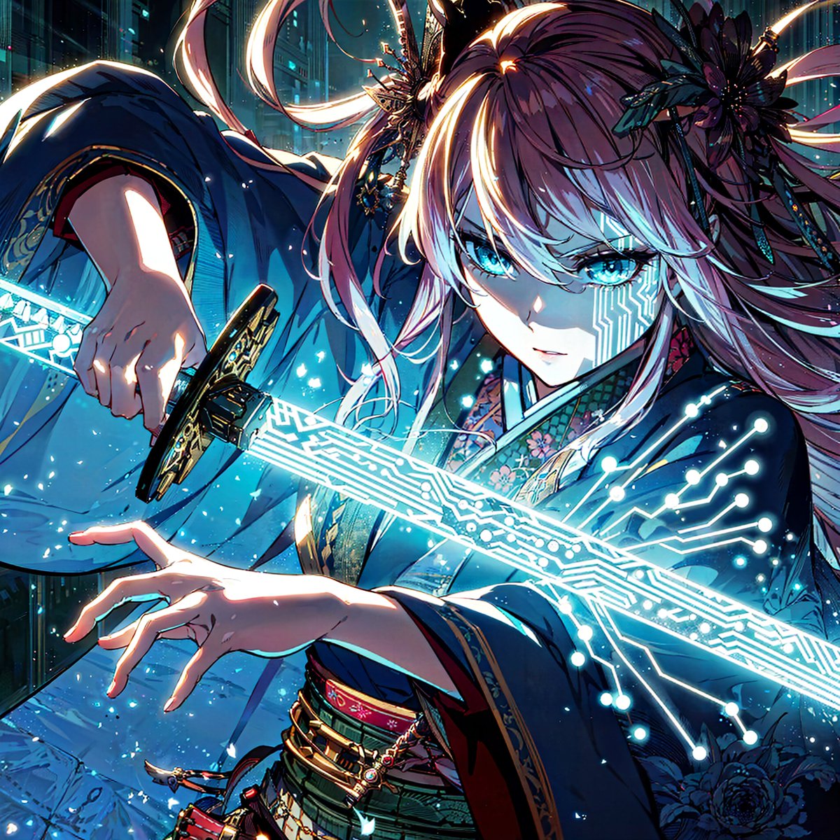 sarasara_aiart's tweet photo. Samurai Cyberd https://t.co/lnwLszKUwv