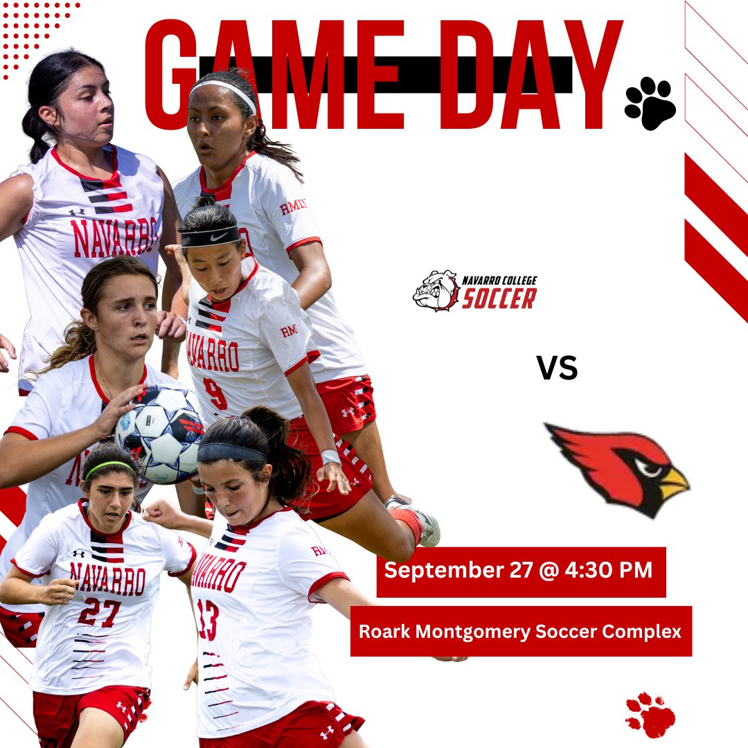 Navarro College Soccer (@soccer_navarro) on Twitter photo 🚨 GAME DAY 🚨
We’re taking on @tvcc.womens.soccer today at the Roark Montgomery Soccer Complex! Kickoff is at 4:30 PM, and you can catch all the action LIVE on our YouTube channel: YouTube.com/<a href="/NavarroSports/">NavarroSports</a>…. ⚽🔥 @NavarroSports
Let’s go Bulldogs! 🐾 #navarrosoccer 🚨 GAME DAY 🚨
We’re taking on @tvcc.womens.soccer today at the Roark Montgomery Soccer Complex! Kickoff is at 4:30 PM, and you can catch all the action LIVE on our YouTube channel: YouTube.com/<a href="/NavarroSports/">NavarroSports</a>…. ⚽🔥 @NavarroSports
Let’s go Bulldogs! 🐾 #navarrosoccer