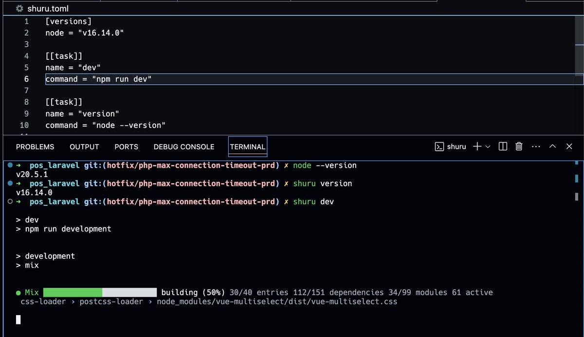 I’ve built a simple command/task runner in Rust with a built-in Node version manager (Python and Ruby on Rails support coming soon). Check it out and let me know your thoughts: github.com/harshdoesdev/s…