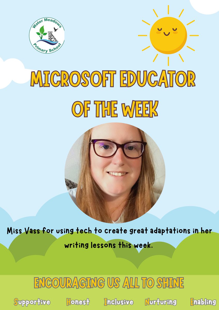WaterMeadowsCT3's tweet photo. π Well done to Miss Vass, our Microsoft Educator of the Week, for using tech to create fantastic adaptations in her writing lessons! π#InclusiveLearning #MEOfTheWeek #MIEExpert
@MSEducationUK
@MicrosoftEDU
#EdTech #DigitalTransformation
@thestouracademy https://t.co/js91wafpn4