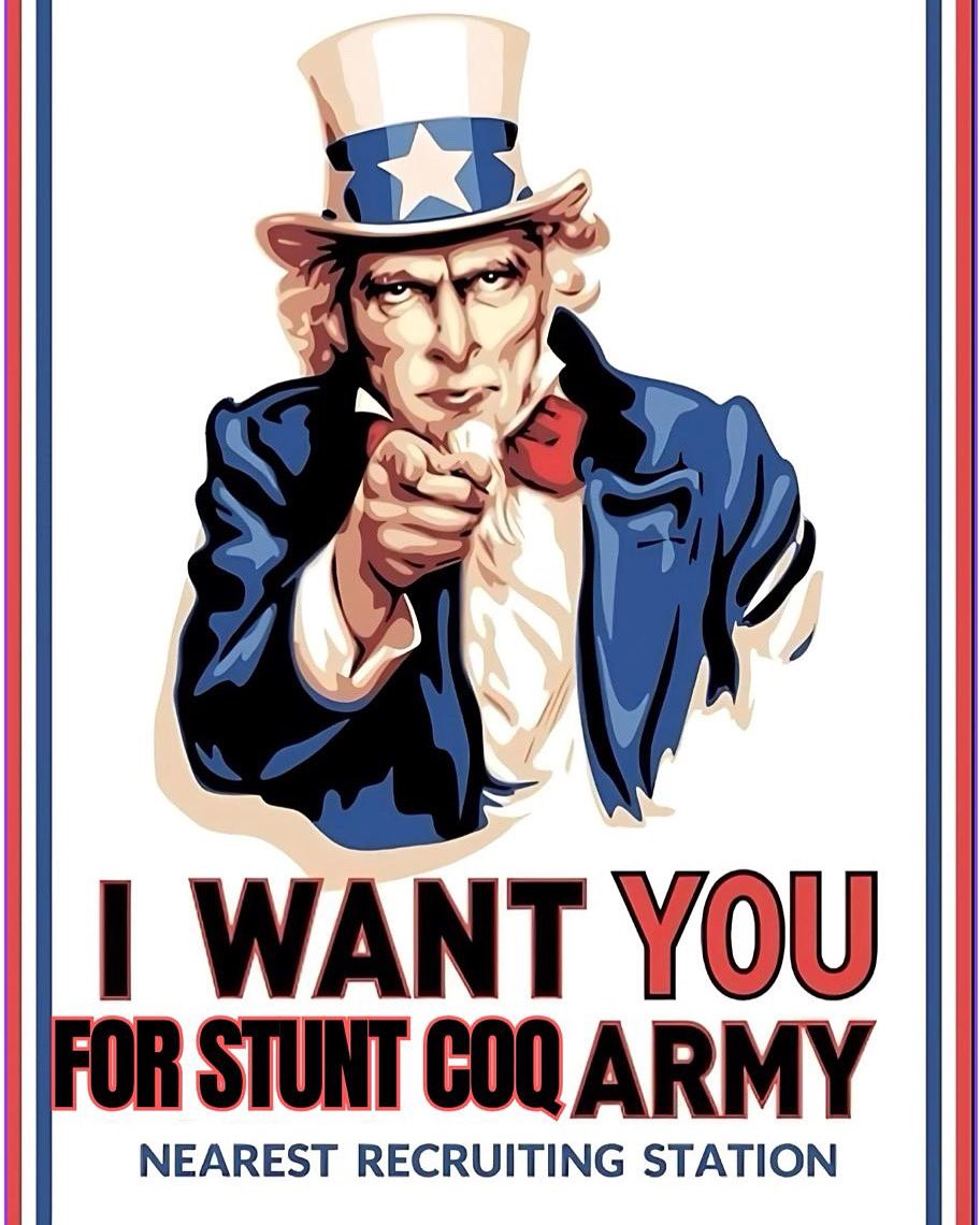 Stunt_Coq's tweet photo. I WANT YOU!
This is where the real men step up and are counted. As soon as Bitcoin hits All Time Highs, all shit is gonna let loose.
STUNT COQ IS THE LOOSEST.
Get ready to buy it or stay broke.
#bitcoin #memecoinmillionaire #moon #1000x #benjamin #SHIBARMY https://t.co/VEYXiWmwWC