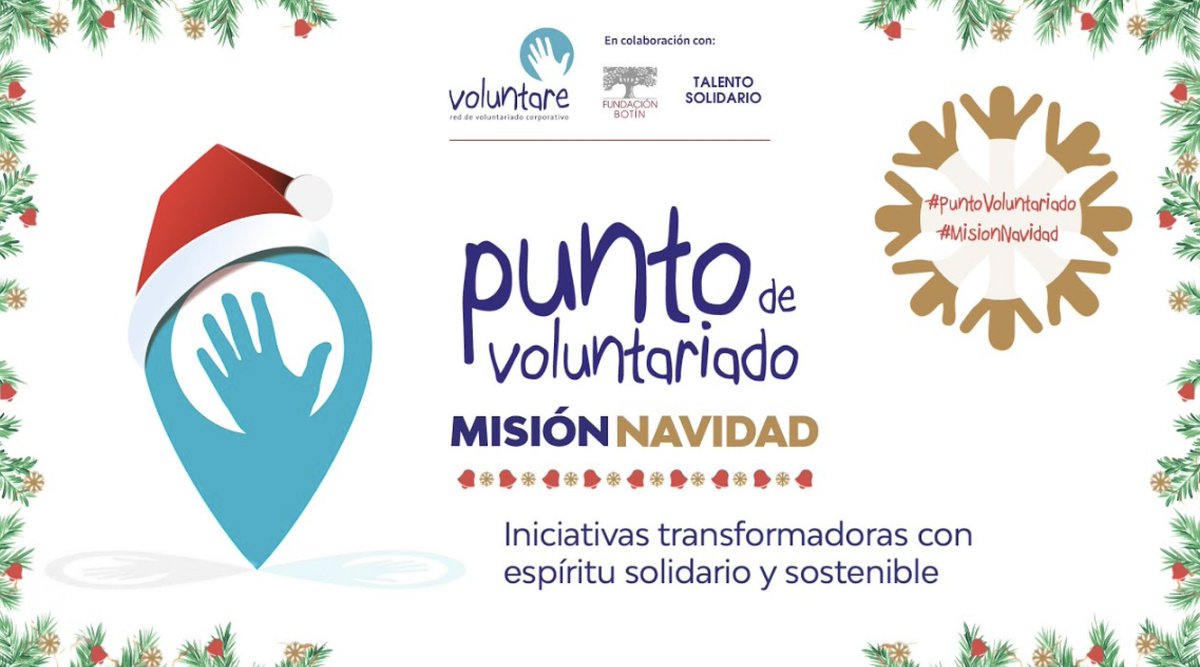 Ya estamos en la cuenta atrás para presentar nuestro proyecto Navidad Sostenible en 3D, que participará en el Punto de Voluntariado "Misión Navidad", el próximo 2 de octubre en colaboración con <a href="/fundacionbotin/">Fundación Botín</a>, Talento Solidario y @Voluntare