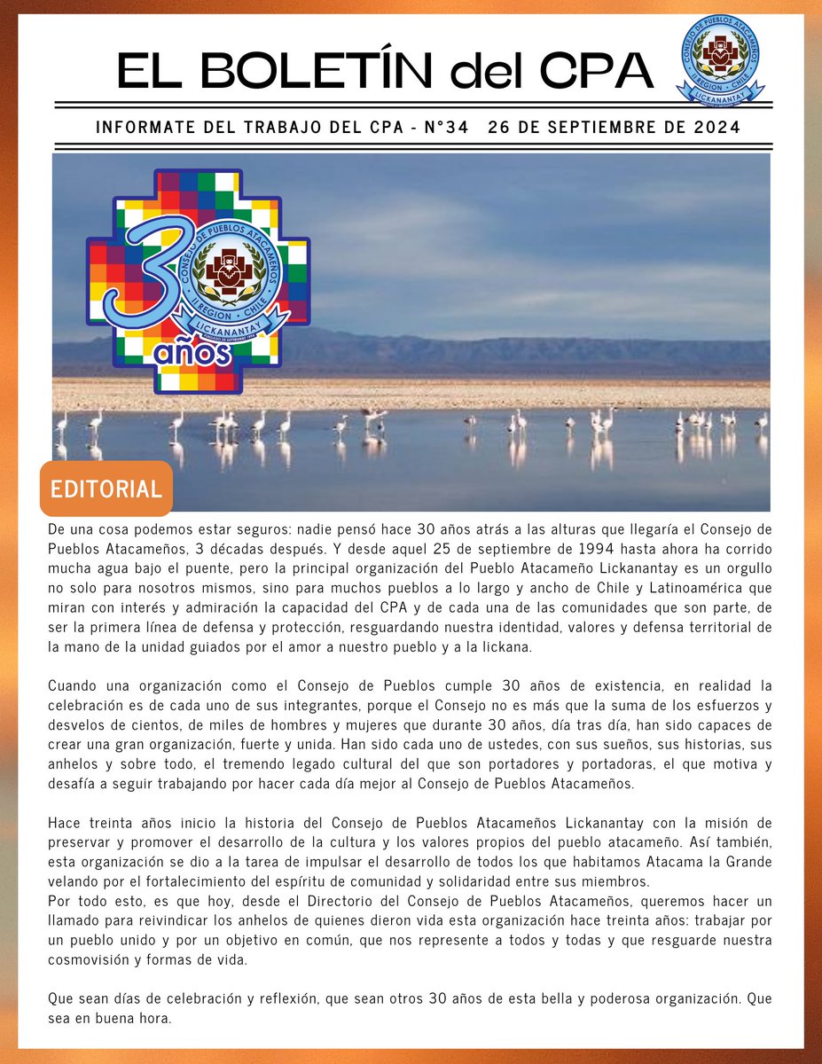 Consejo de Pueblos Atacameños tweet media