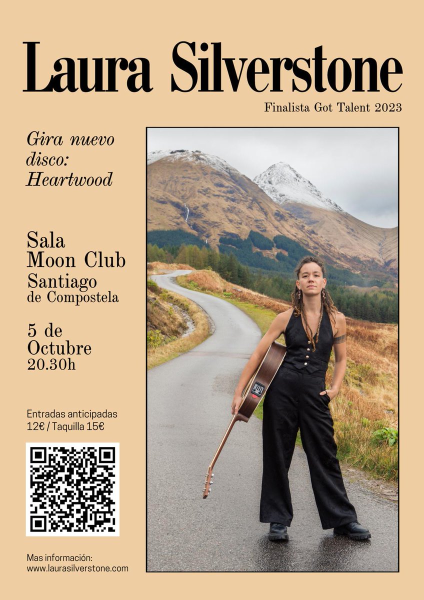 MOON MUSIC CLUB 
5 OCTUBRE 20:30
LAURA SILVERSTONE
ANTI 12 (ENTRADIUM)
TAQUILLA 15 E
SANTIAGO DC