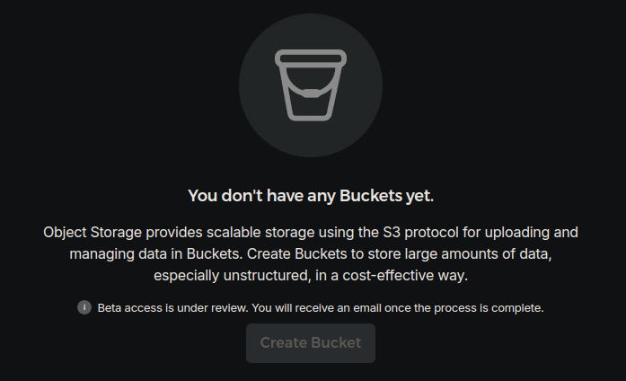 Did any server guy (<a href="/DanielLockyer/">Daniel Lockyer</a>?) have a chance yet to play with <a href="/Hetzner_Online/">Hetzner</a> new #S3 #ObjectStorage? 

I am still on the waitlist. Can't wait to grab my hands on it for longhorn replica backups, db backups and some static assets I am still packaging into my pods.