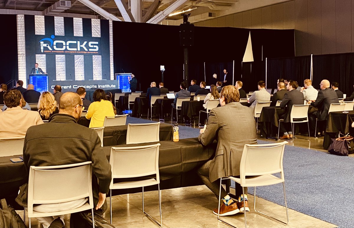 The show Has begun! 🤖🎸The inaugural Robotic Orthopaedic Concepts &amp; Knowledge Symposium (ROCKS) is officially in session.

We are here to ROCK our knowledge, refine our skills &amp; be part of the forefront in #robotic #arthroplasty!

#cleveland