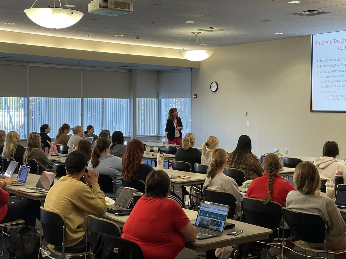 We are ready to begin Day 1 of EdTPA writing for our #StCloudState student teachers!  Excited to start the journey today!