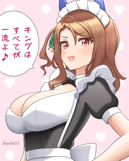この1万人イラストですが、1年半前に描いたメイドキングをリメイクしたものです🥳
こう見比べてみると上手くなってるような……なってないような……どうだろう🤔 