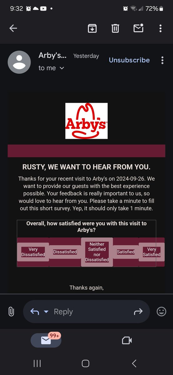 DavisFamilyDes1's tweet photo. @Arbys give me a free sandwich and I'll fill it out 🤣 https://t.co/sDq7Ytkr1N