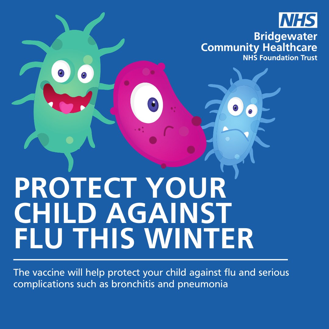 Bridgewater Community Healthcare NHS (@wearebchft) on Twitter photo Is your child in primary or secondary schoolβ
Our flu dates and sessions are out now for each school:
Halton π bridgewater.nhs.uk/wp-content/uplβ¦
Warrington π bridgewater.nhs.uk/wp-content/uplβ¦
For more information call our Immunisation teams:
πWarrington 01925 946808
πHalton 0151 495 5066 Is your child in primary or secondary schoolβ
Our flu dates and sessions are out now for each school:
Halton π bridgewater.nhs.uk/wp-content/uplβ¦
Warrington π bridgewater.nhs.uk/wp-content/uplβ¦
For more information call our Immunisation teams:
πWarrington 01925 946808
πHalton 0151 495 5066