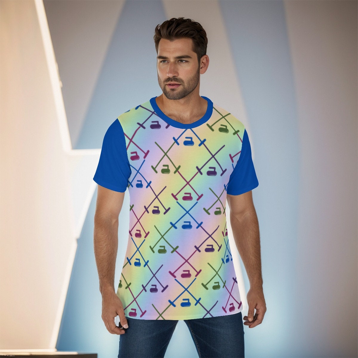 curlmepurple's tweet image. I have a rainbow skirt, but I know some people aren&apos;t into skirts, so here&apos;s a shirt! I can add club logo if you want. stacysswag.etsy.com/listing/177415…