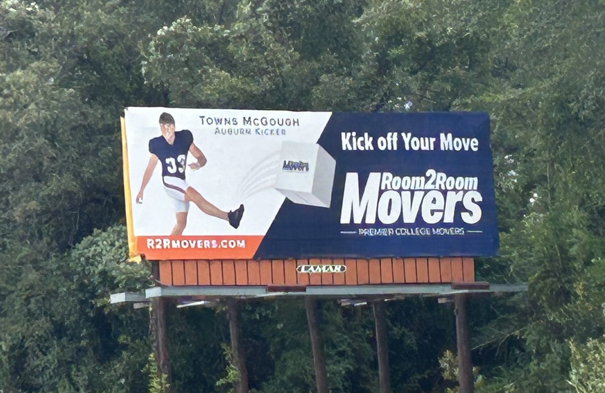 NIL even works for local product freshman walk-on kickers pressed into service. Towns McGough has been a pleasant surprise for Auburn football so far, as a local business took note.