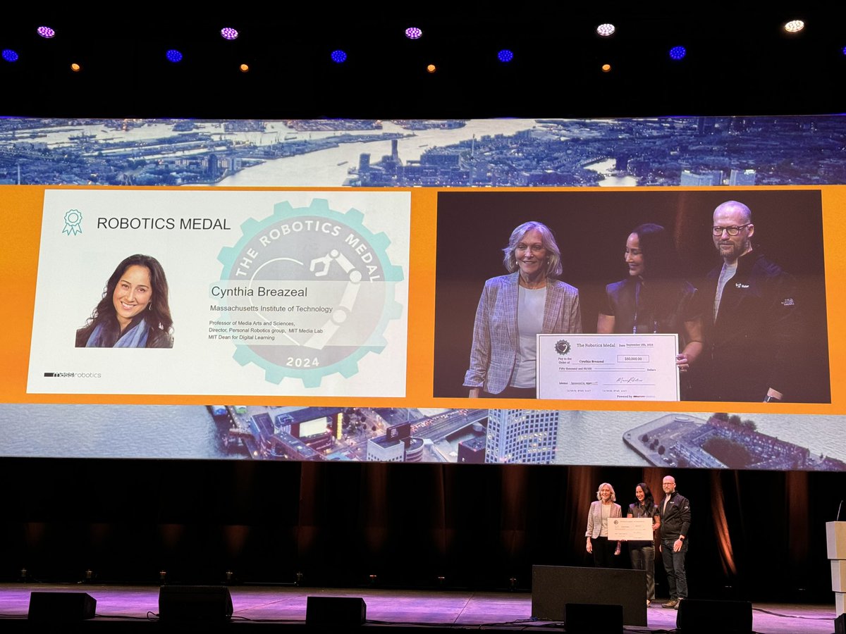Congratulations to <a href="/cynthiabreazeal/">cynthia breazeal</a> for winning this year’s Robotics Medal awarded by <a href="/MassRobotics/">MassRobotics</a>. I think they made an excellent choice.