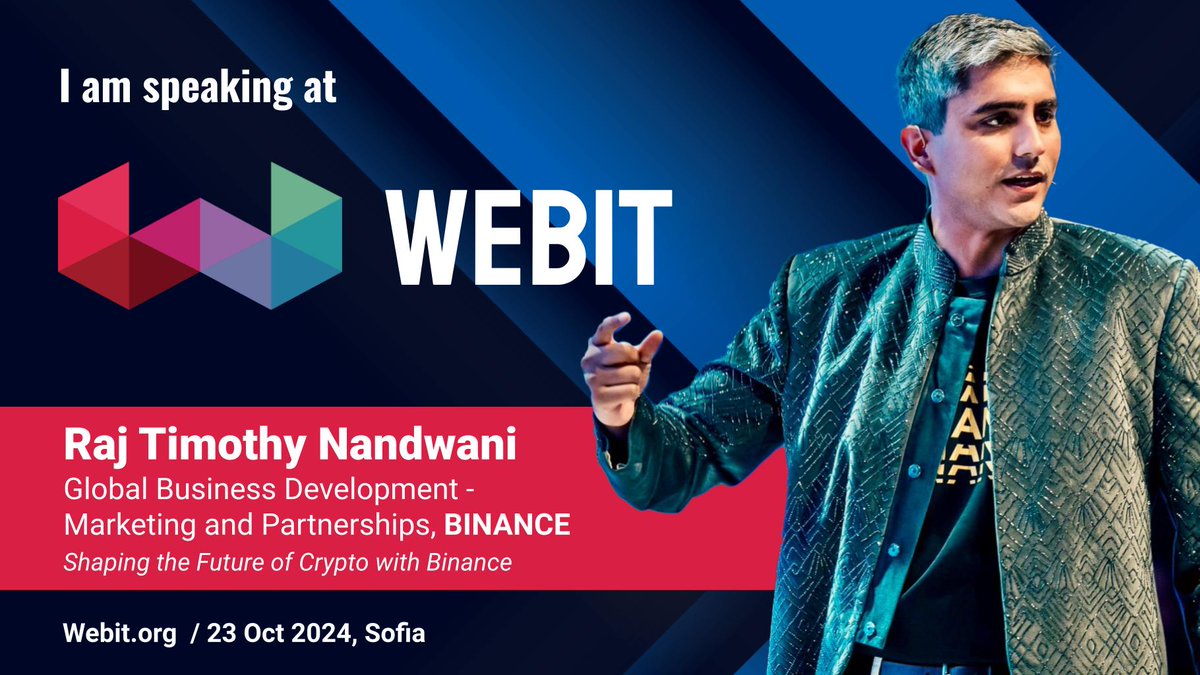 We’re excited to announce that Raj Timothy Nandwani, Global Business Development Lead at <a href="/binance/">Binance</a>, will be speaking at Webit 2024 Edition! 📷

Don’t miss the chance to hear from one of the key players transforming the global crypto landscape! 📷
webit.org/festival-europ…