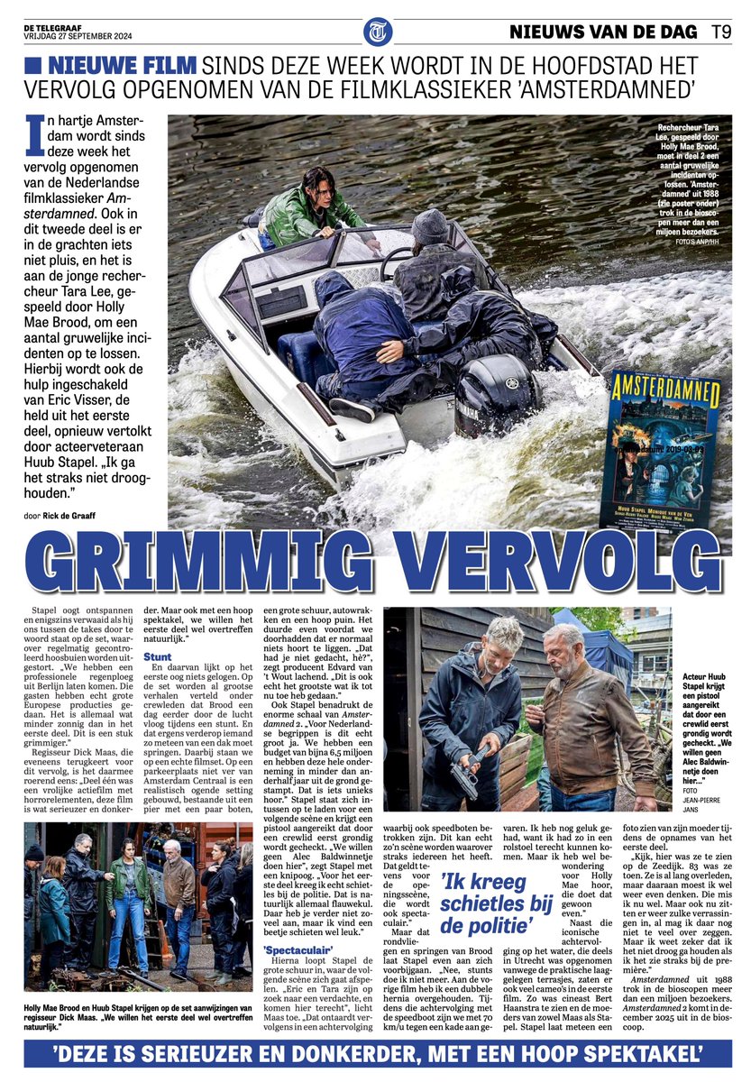 Telegraaf, vandaag.
#Amsterdamned2