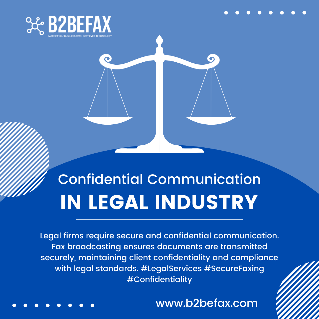 B2bEfax's tweet image. Legal firms require secure and confidential communication. Fax broadcasting ensures documents are transmitted securely, maintaining client confidentiality and compliance with legal standards. 

#SecureFaxing #b2befax