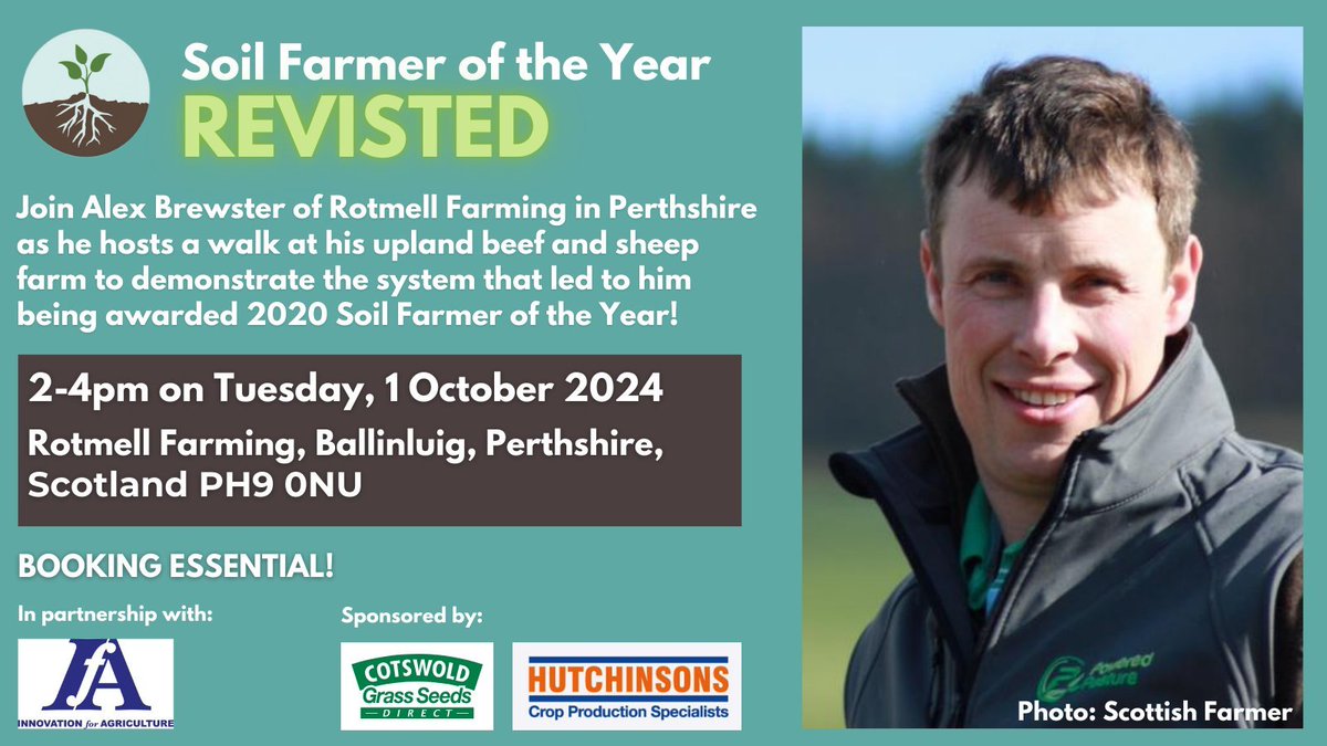 Farm Carbon Toolkit (@farmco2toolkit) on Twitter photo Join us for this FREE Soil Farmer of the Year 'REVISITED' farm walk with <a href="/AlexanderBrews2/">Alexander Brewster</a> of Rotmell Farming, a 1000ha upland beef & sheep farm in #Perthshire. A fantastic learning opportunity. Pls share!👍
eventbrite.co.uk/o/farm-carbon-…
#SoilHealth #ScottishFarmer #ScottishFarming Join us for this FREE Soil Farmer of the Year 'REVISITED' farm walk with <a href="/AlexanderBrews2/">Alexander Brewster</a> of Rotmell Farming, a 1000ha upland beef & sheep farm in #Perthshire. A fantastic learning opportunity. Pls share!👍
eventbrite.co.uk/o/farm-carbon-…
#SoilHealth #ScottishFarmer #ScottishFarming