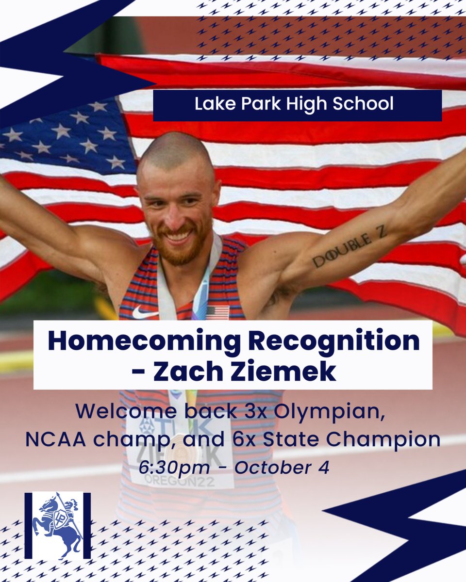 We are thrilled to bring back Class of 2011 legend Zach Ziemek for homecoming next week! So many accomplishments to recognize, we want to see as many old teammates and friends here as possible!