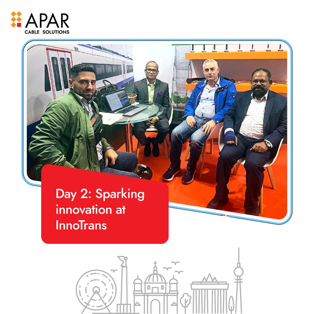 AparLdc's tweet image. Day 2 at #InnoTrans was a resounding success for APAR! We showcased our innovative solutions that are transforming the transportation sector, connecting ideas and powering progress. Thanks to everyone who visited our booth and engaged with us.

#APAR #APARCableSolutions #Future