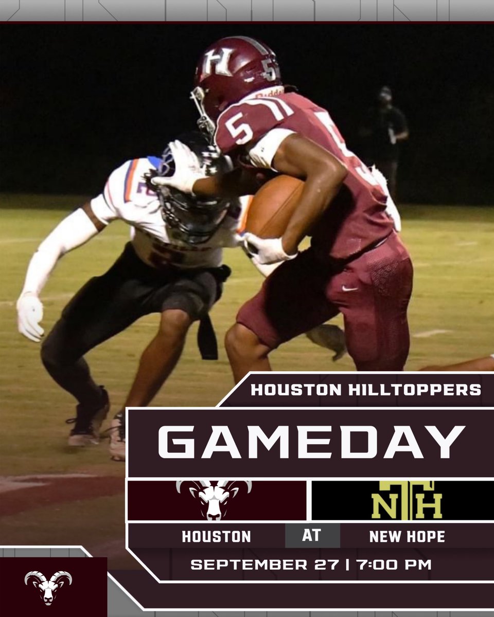 WEEK 5 

AT NEW HOPE 

The Hilltoppers are back on the road!! Come out to New Hope and let’s show up and show out! 

#whynotus