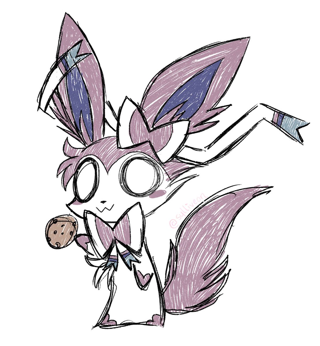 sylliveon's tweet photo. Sylveon got u a cookie but they’re gonna eat it!! 🍪🎀🩷 https://t.co/rwxKBHhZ0h