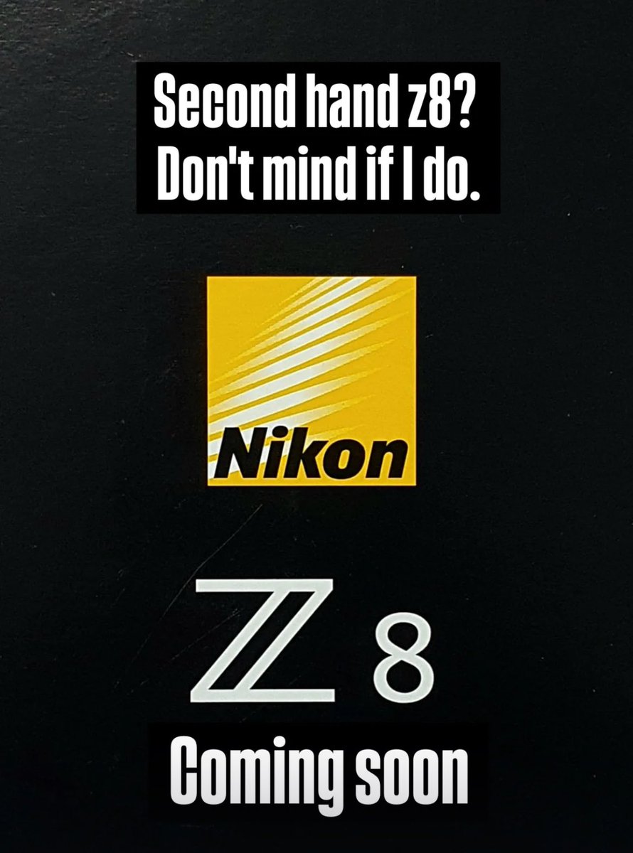 SkearsPhoto's tweet photo. Pre owned Nikon Z8 Coming Soon 👀

Send us a DM or call on 01604 630675 to register your interest. 

#nikonz8 #camerashop #preowned #grababargain https://t.co/KYcJpFhCzU