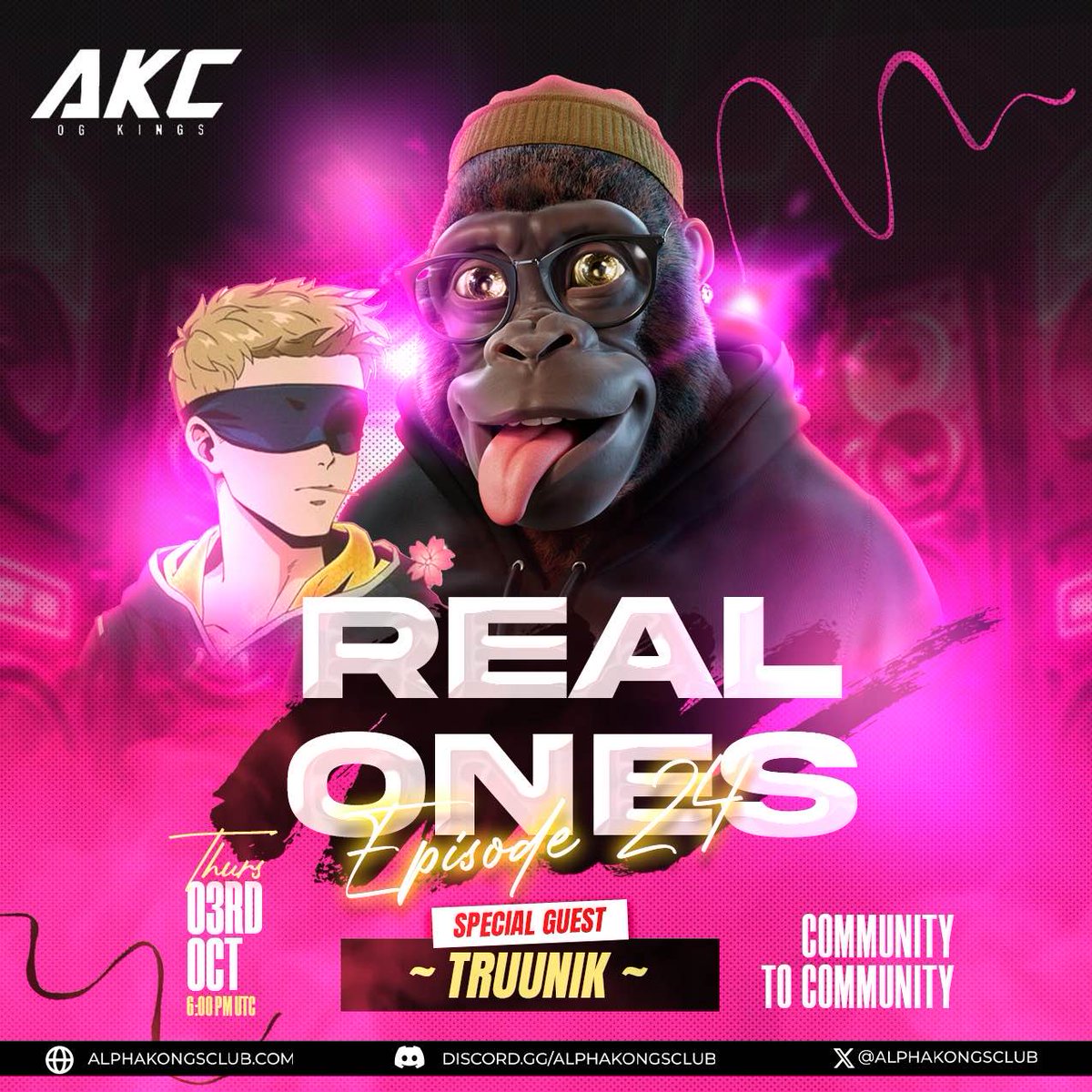 🦍🚀 REAL ONES spaces Ep. 24 - from community to community

Excited to have <a href="/truunik/">Truu🐻‍❄️</a> as our next guest! 
He’s all about helping you towards X monetization🎯

🎙️ Join us as we explore his journey and insights on growing on X!

🔥 Usual $OMEGA airdrop
#Monetization