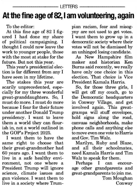 Big Grampa Energy in today's local paper. Those three little girls are very lucky.💖