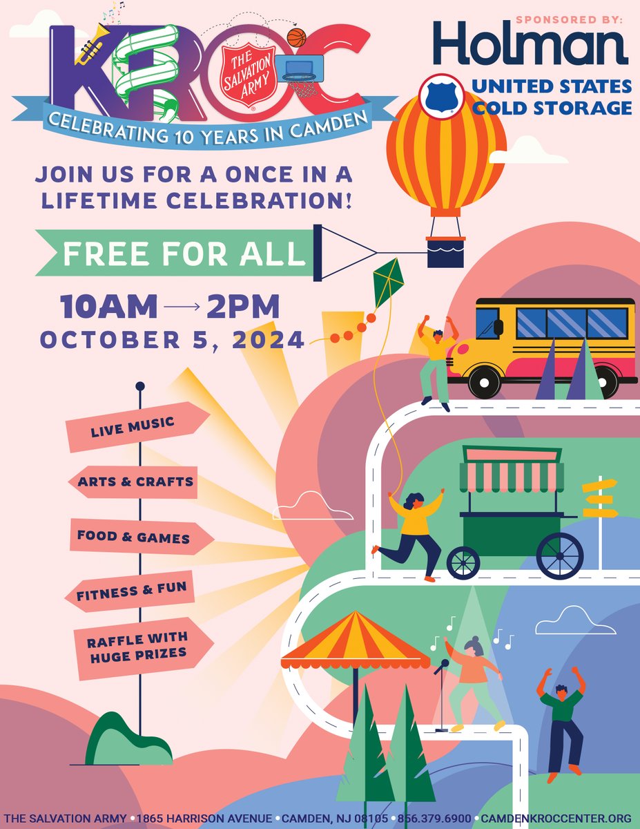 ThomasBoydPR's tweet photo. @CamdenKroc ’s 10th Anniversary weekend is just around the corner! We hope you can join us on Sat., 10/5 for #KrocFest – a family-friendly community event packed with activities, music, food and more in celebration of the Camden Kroc Center’s 10 incredible years of service! https://t.co/DQvGT2JMAd