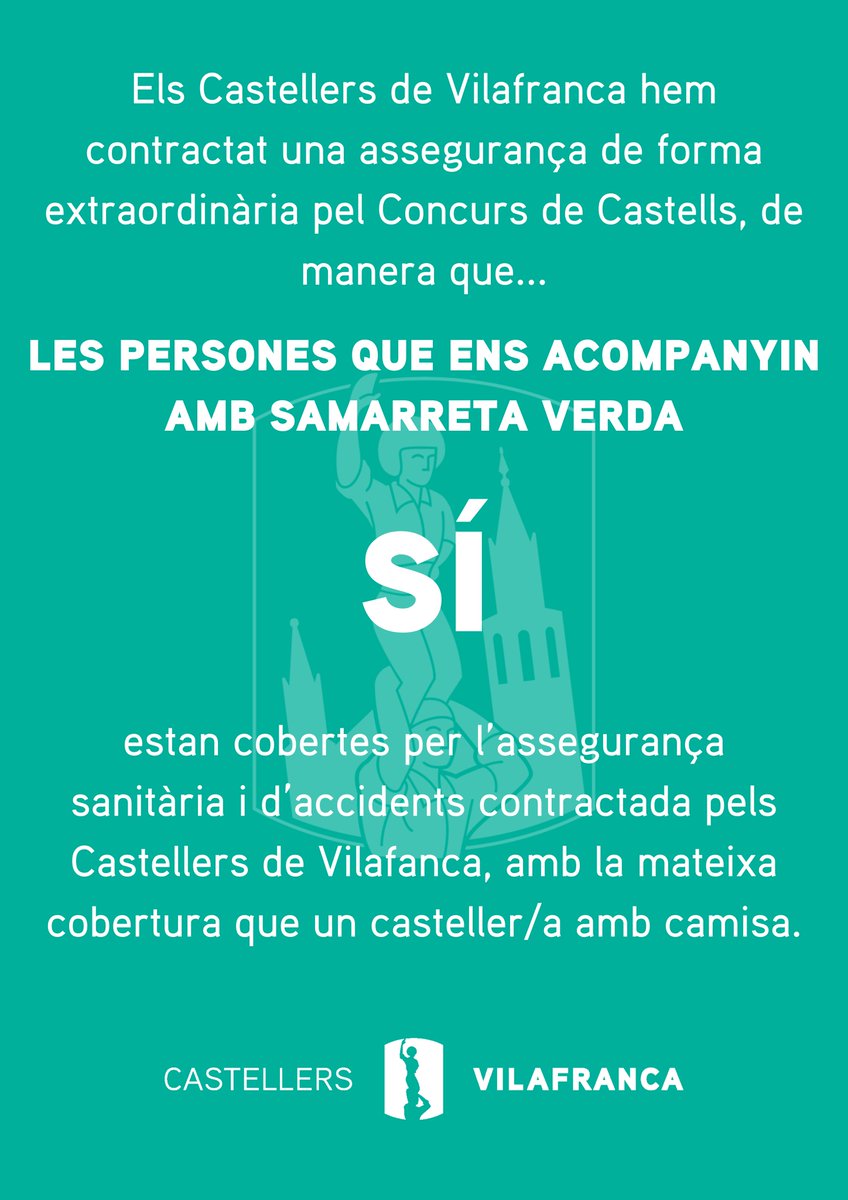 ⚠️ Informació important relativa a l'assegurança pel Concurs de Castells 2024

#castellers
#castells