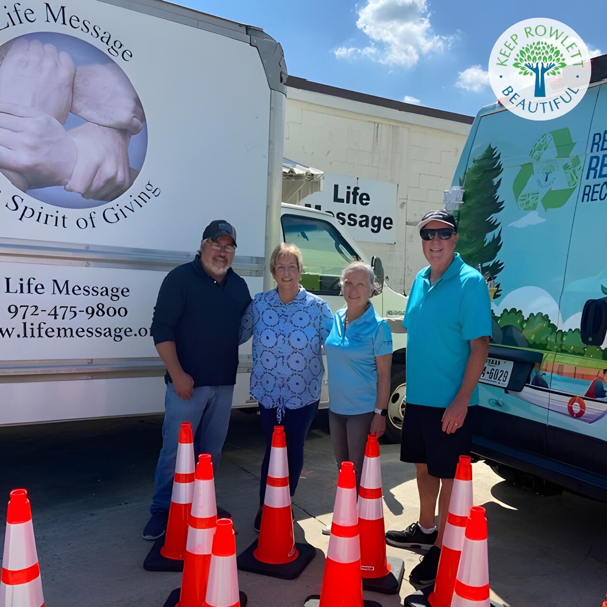 KRB_RowlettTX's tweet image. 🚨 BIG SHOUT to Life Message for donating traffic cones! 🙌

We&apos;re hosting a free electronics recycling &amp;amp; doc shredding event! ♻️🗂️

Oct 19th, 9 AM-1 PM at Rowlett High School.

Let&apos;s make a positive impact together! 💚

#KRB #ERecycle #ShredDay #DoBeautifulThings