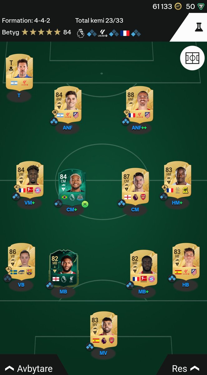 Menude's tweet photo. @TheTeamGullit Diaby is temporary. Tried foden but switched to Griezmann. https://t.co/mItAwSTekU